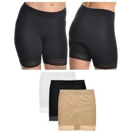 3 Lace Trim Safety Short Women Lady Fashion Pant Legging Yoga Seamless Free Size