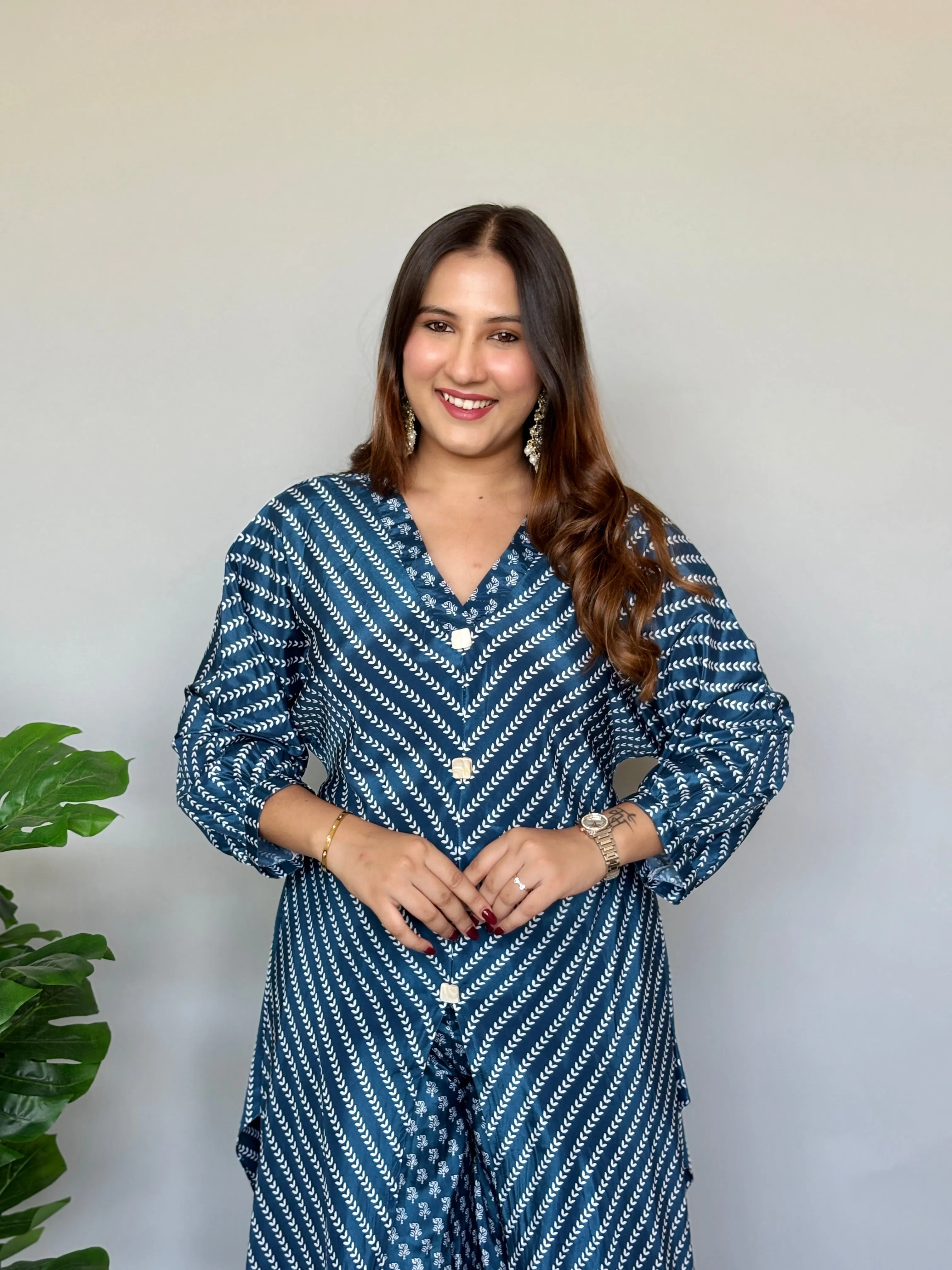 Blue Printed Co-ord Set