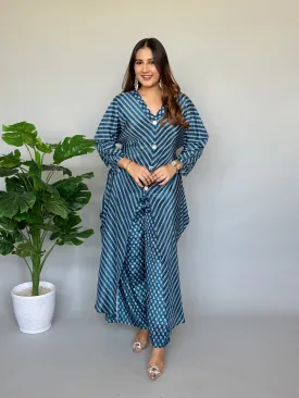 Blue Printed Co-ord Set