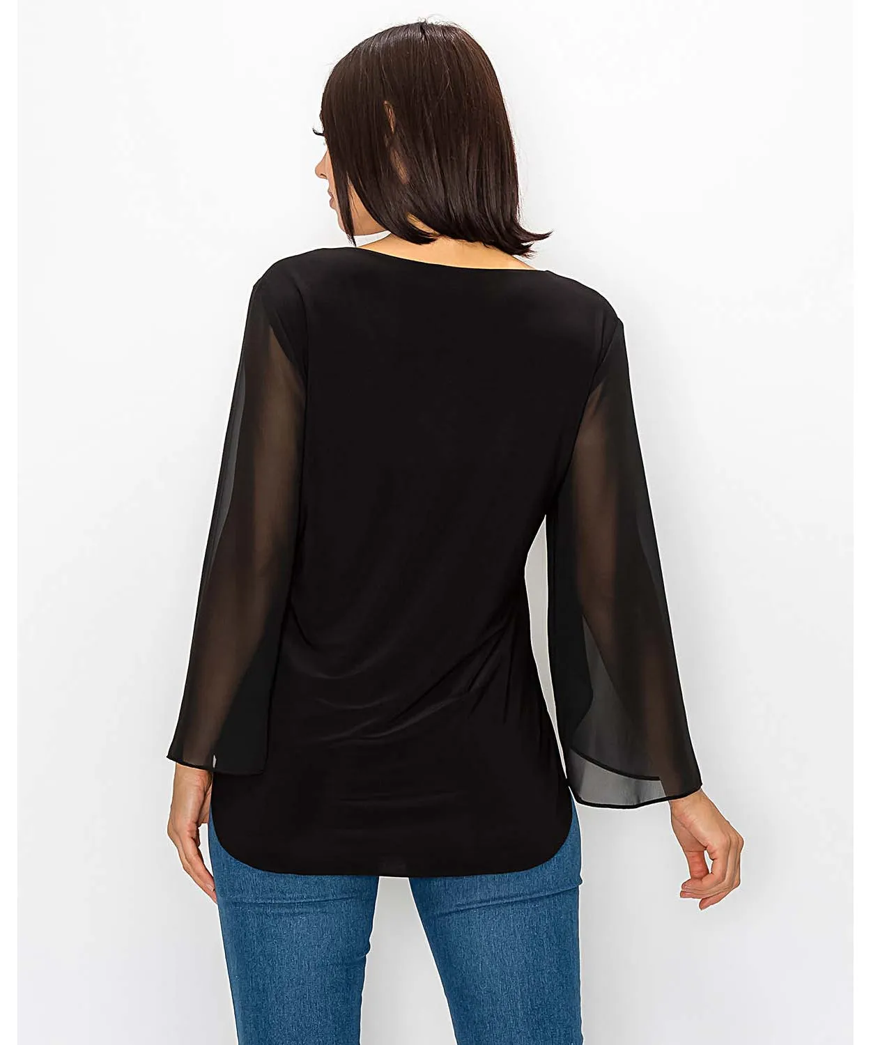 Chiffon Butterfly Sleeve Top
