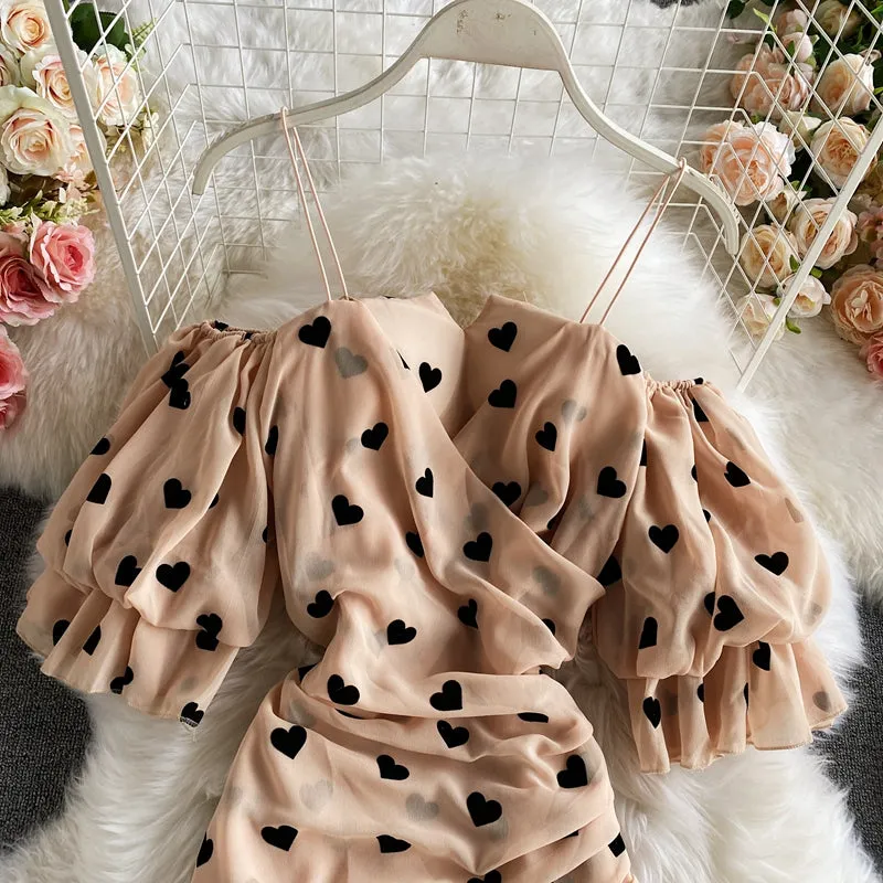Chiffon fishtail buttock dress temperament Strapless suspender skirt  2952