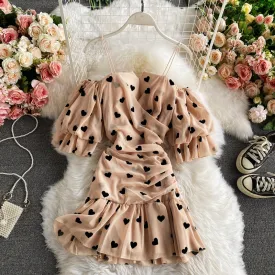 Chiffon fishtail buttock dress temperament Strapless suspender skirt  2952