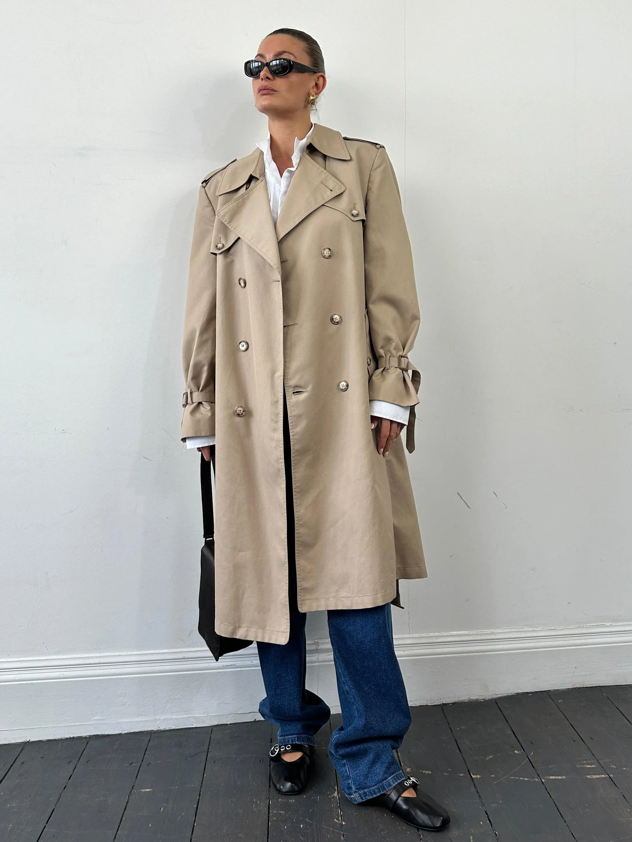 Christian Dior Monsieur Double Breasted Belted Trench Coat - L/XL