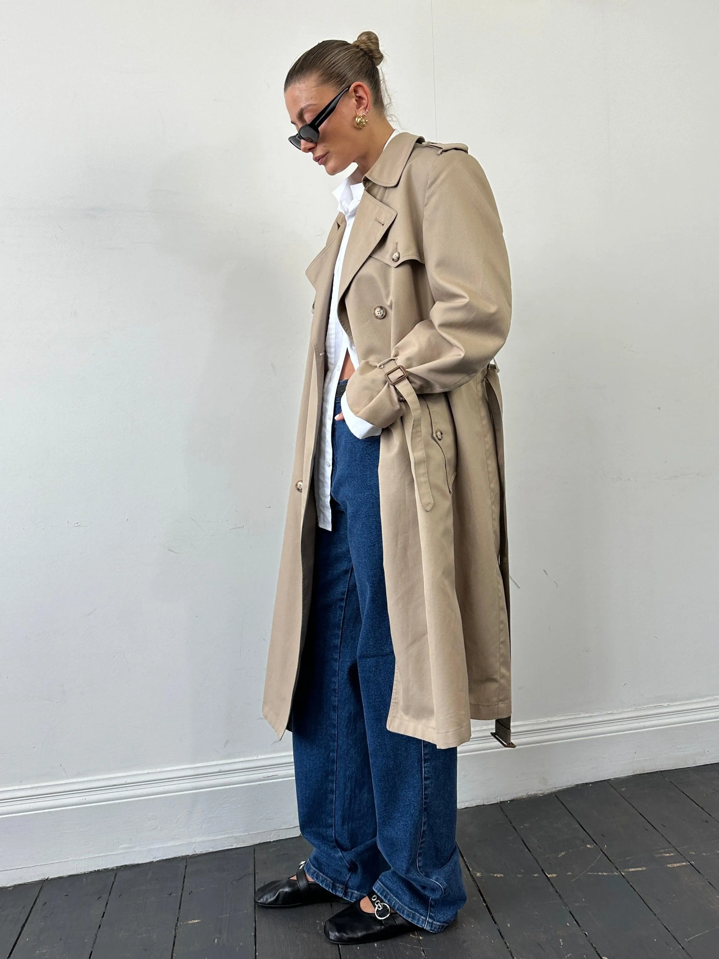 Christian Dior Monsieur Double Breasted Belted Trench Coat - L/XL