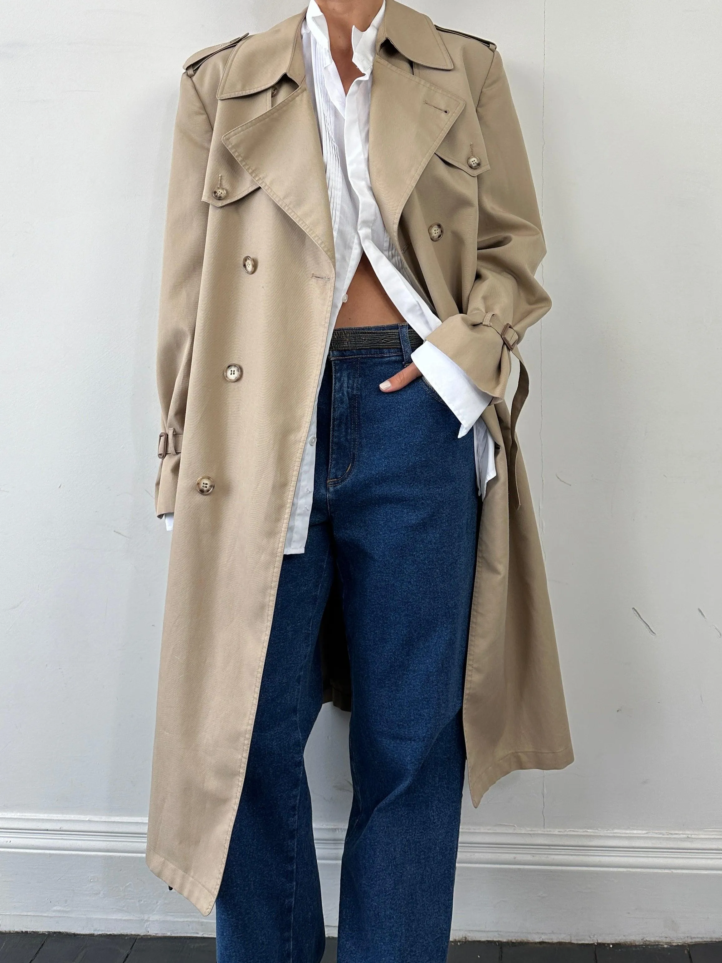 Christian Dior Monsieur Double Breasted Belted Trench Coat - L/XL