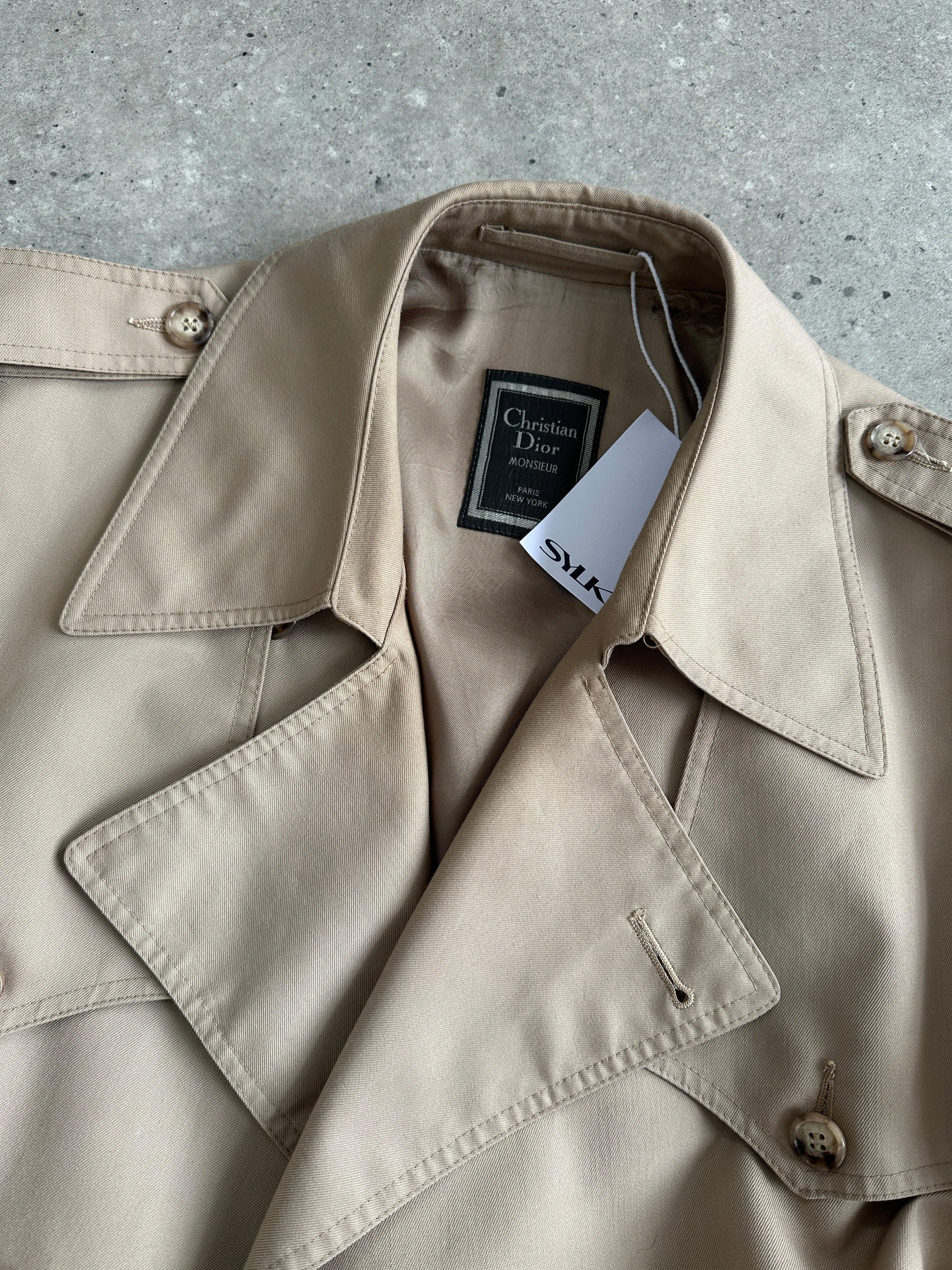 Christian Dior Monsieur Double Breasted Belted Trench Coat - L/XL