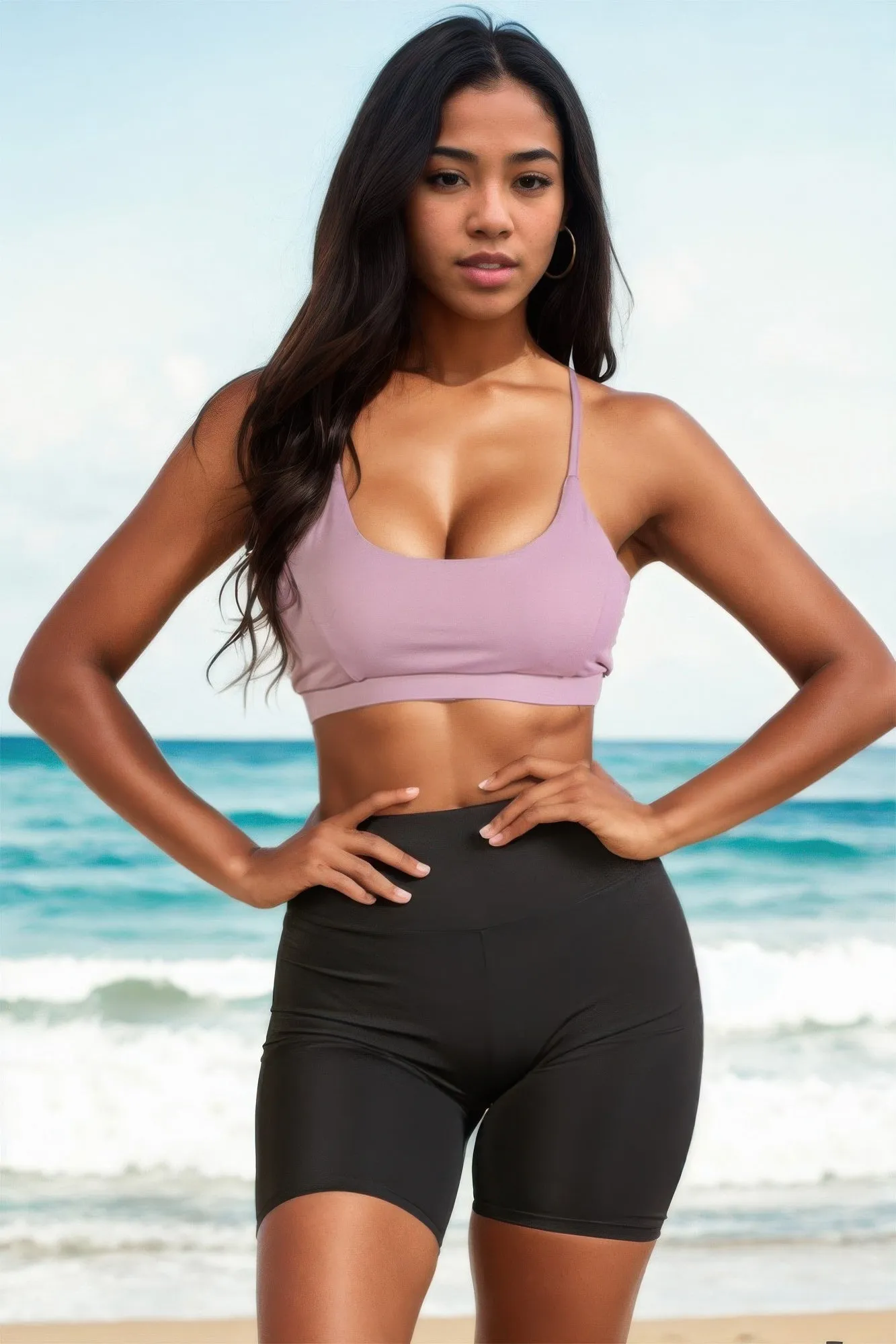 Compressive Fit Racerback Cutout Sports Bra