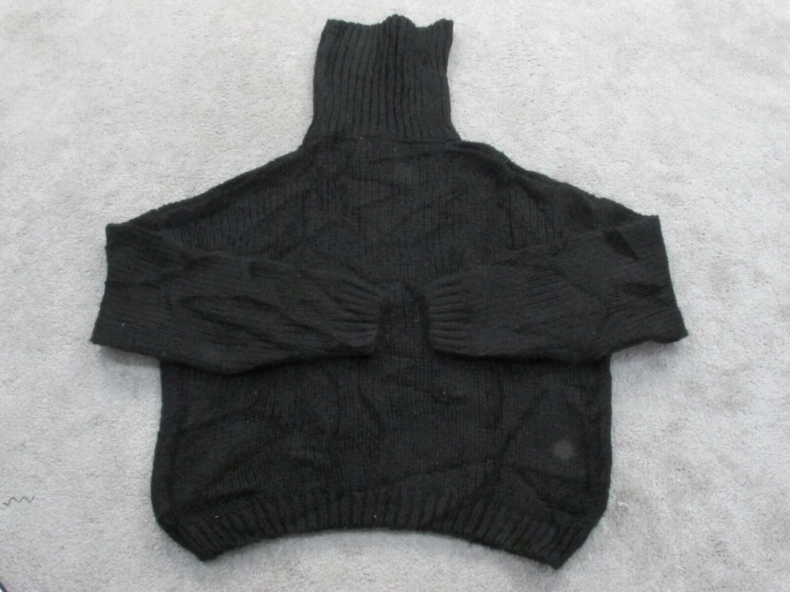 Divided H&M Women Pullover Sweater Knitted Turtleneck Long Sleeve Black Medium