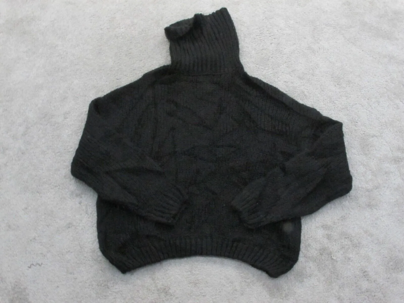 Divided H&M Women Pullover Sweater Knitted Turtleneck Long Sleeve Black Medium