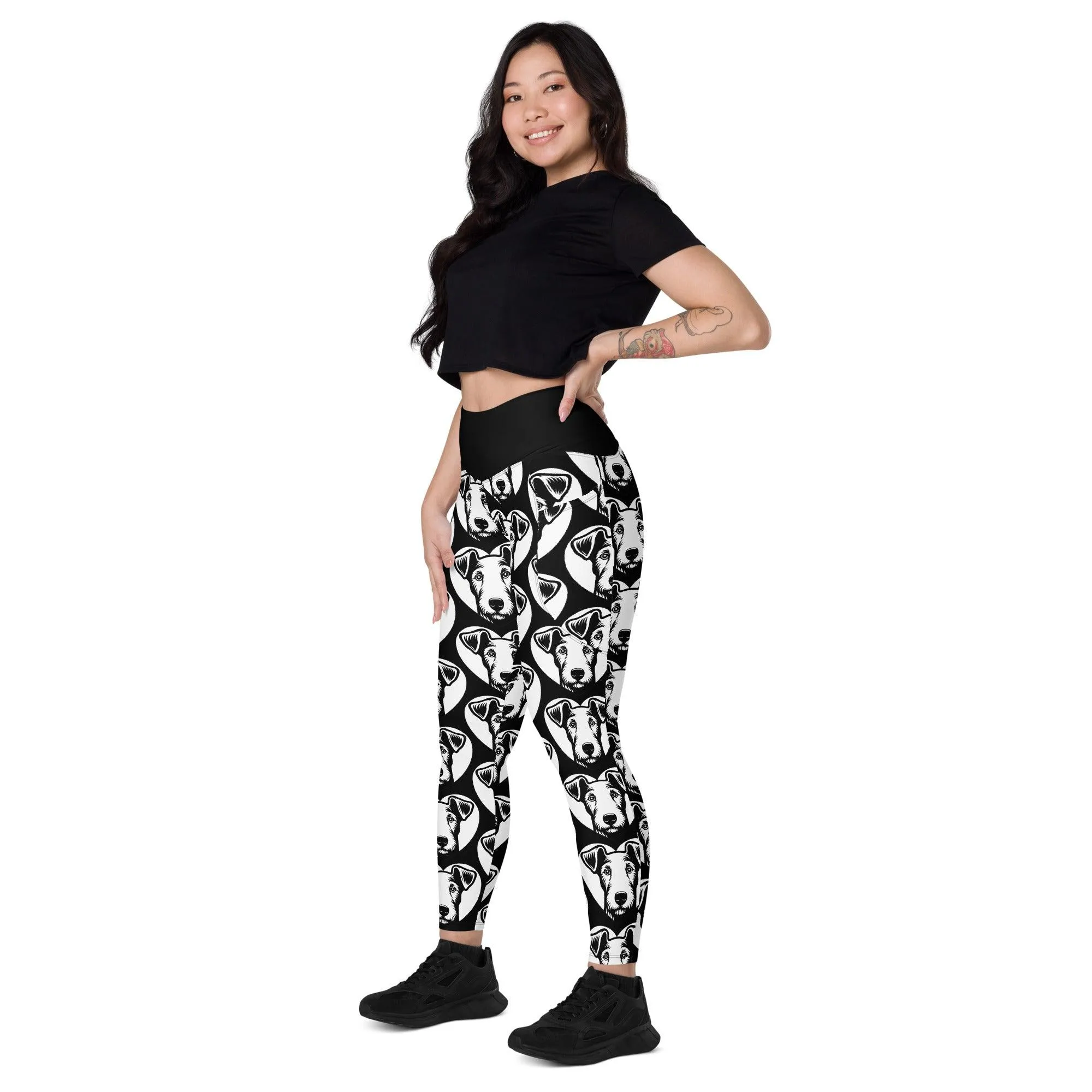 DOG BREED LEGGINGS with pockets - SMOOTH FOX TERRIER - HERTTAHOUND