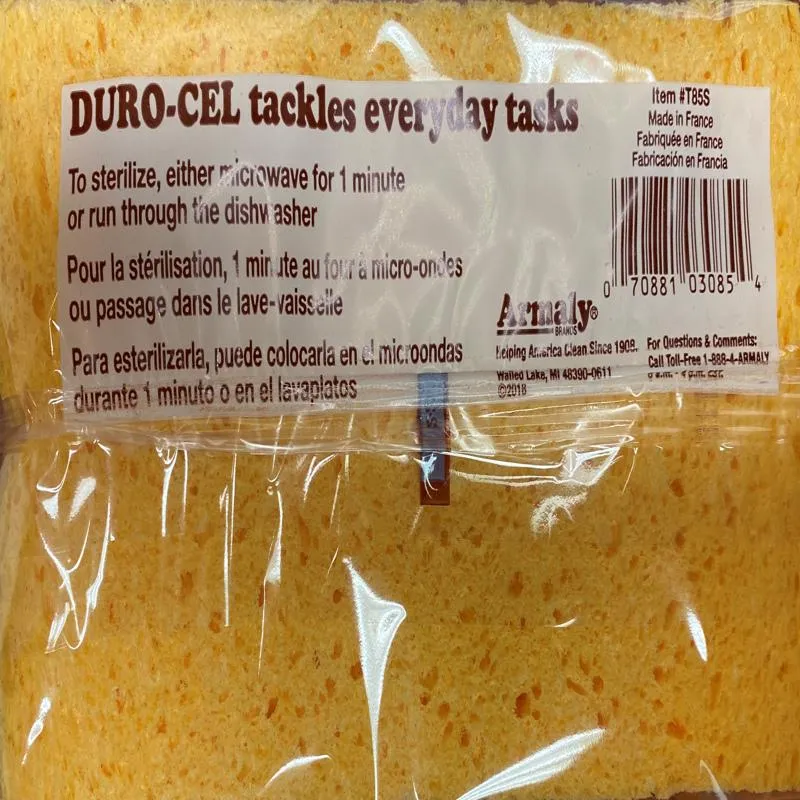 Duro-Cel Heavy Duty Turtleback Sponge For All Purpose 7-3/4 in. L 1 pc