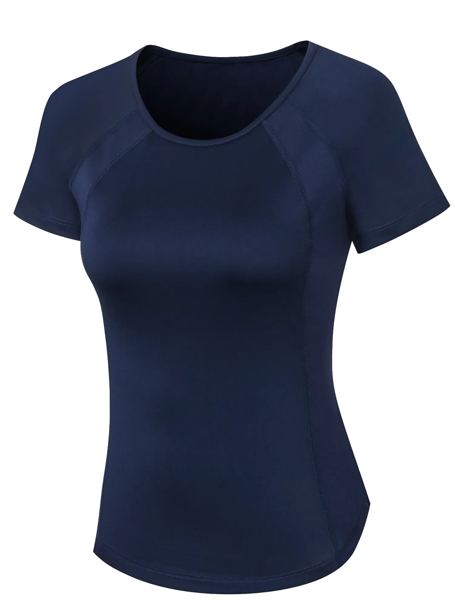 Hanerdun Womens Athletic Workout Shirts Quick Dry Yoga Tops Short Sleeve Tees