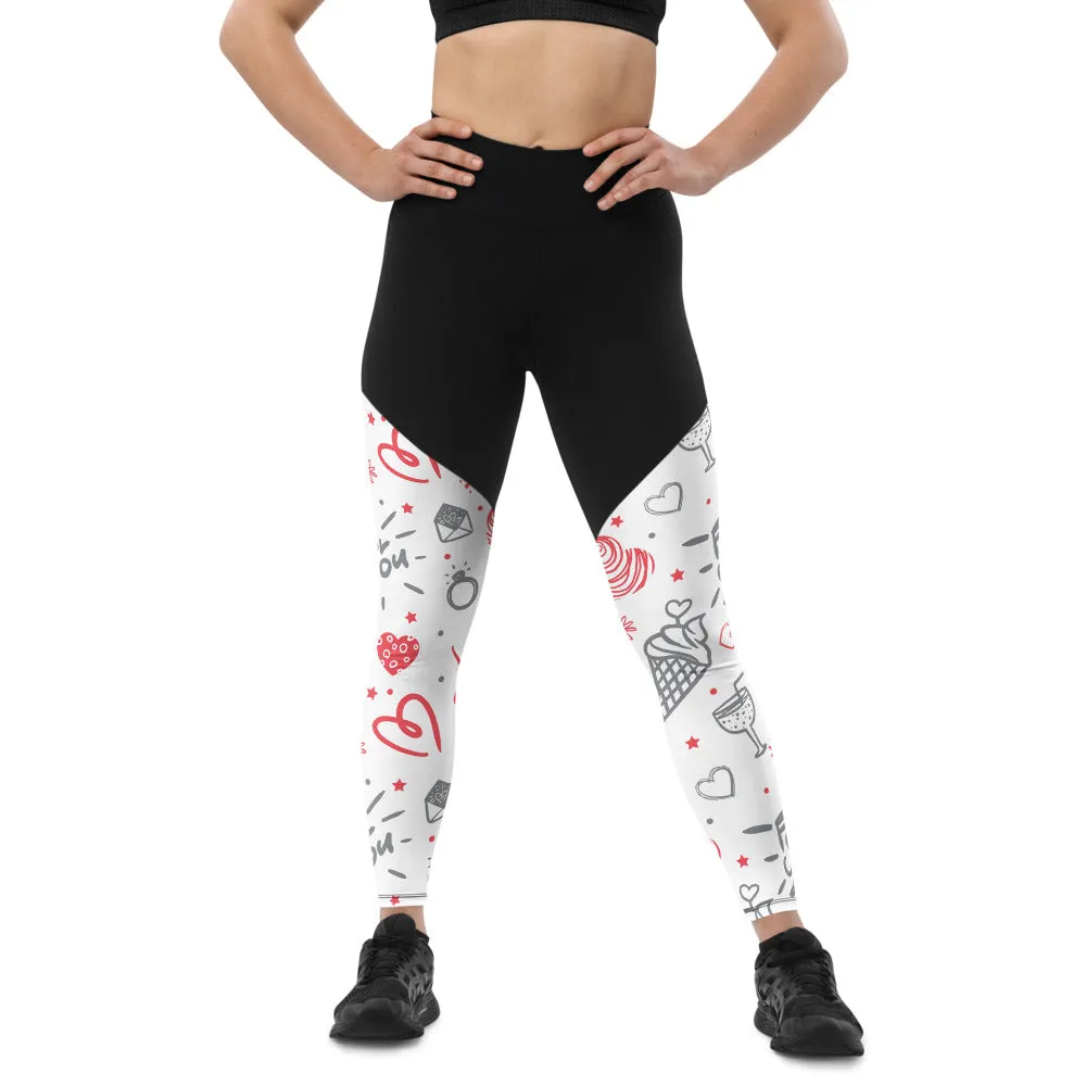 Ice cream love for you Sports Leggings