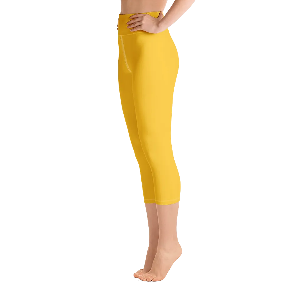 Mustard Yellow Capri Yoga Pants