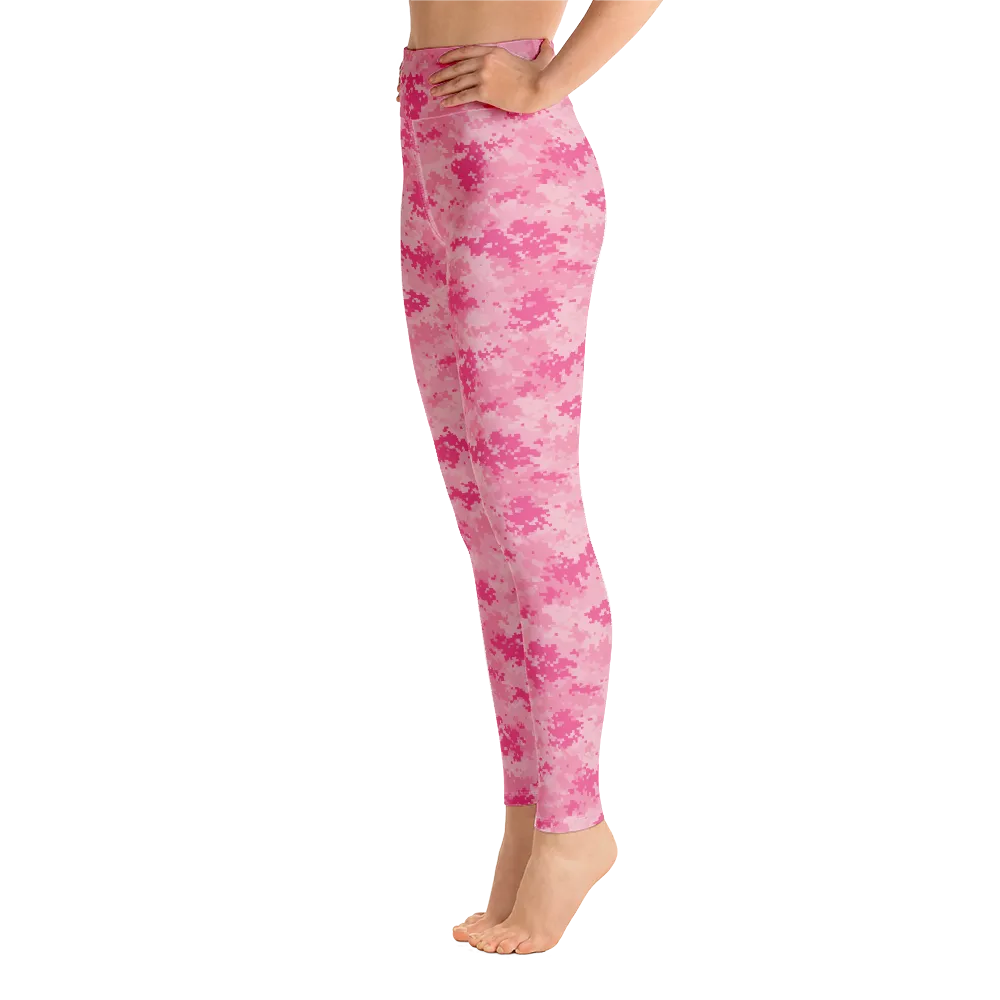 Pink Camo Pixel Yoga Pants
