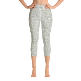 Silver Fur Capri Yoga Pants