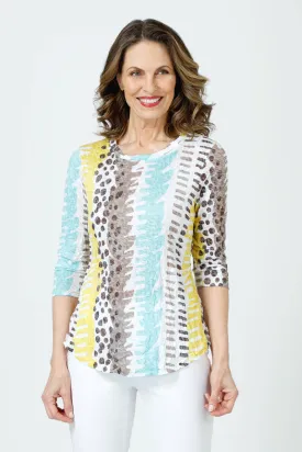 Top Ligne Dots & Dashes Crew Top