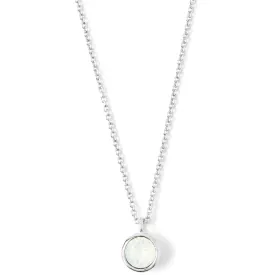 White Opal Necklace Made With Swarovski® Crystals - Silver